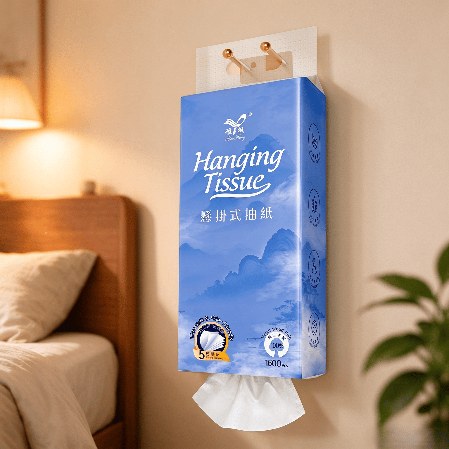 Hanging 5-Ply Tissue Tejido colgante de 5 capas