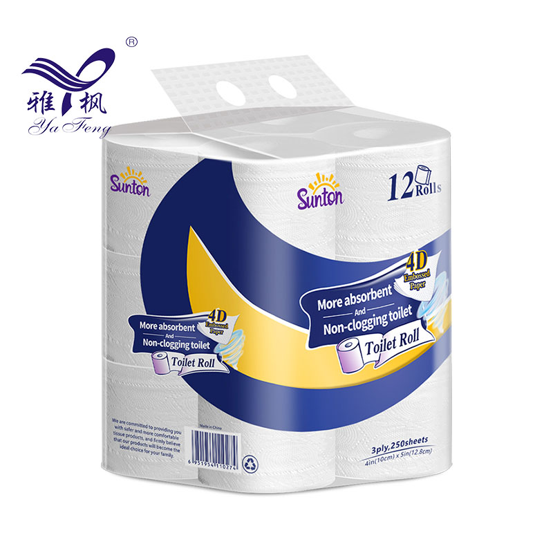 Rollo de papel higiénico de alta calidad de pulpa virgen, rollo de papel higiénico de 4 capas, rollos de papel higiénico