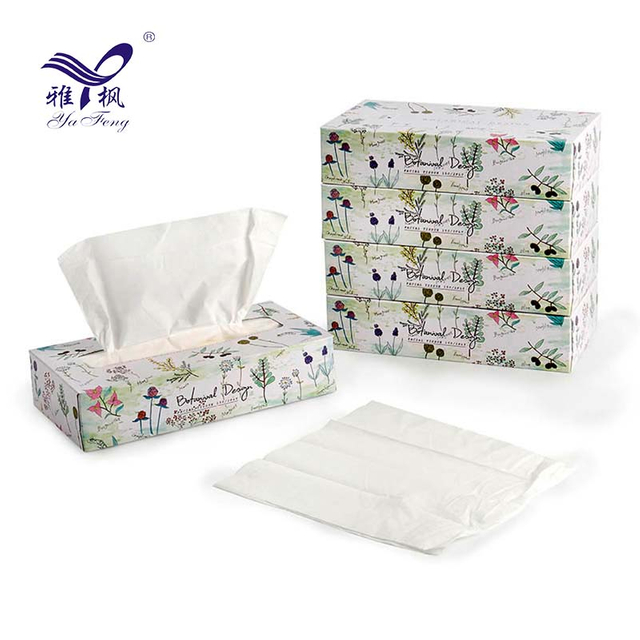 Tejido facial de alta calidad al por mayor de la caja de papel de pulpa de madera virgen de 2 capas