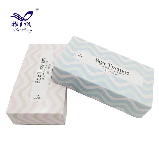 Pulpa de madera virgen vendedora caliente directa de fábrica, suave, liso, papel seda facial de caja de 2 capas