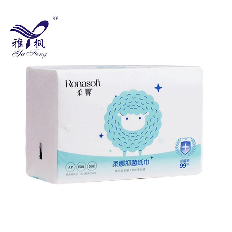Tejido facial de papel suave del paquete de pulpa de madera virgen múltiple bacteriostático 4 capas