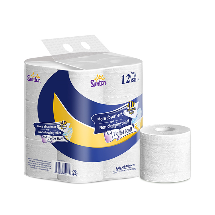 Tisso de rollo de inodoro con 1-5 capas personalizables y opciones de estampado múltiples