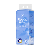 Pulpa de madera de dispensación colgante de la Virgen del tejido de la nueva venta al por mayor del diseño 5 capas suave y absorbente